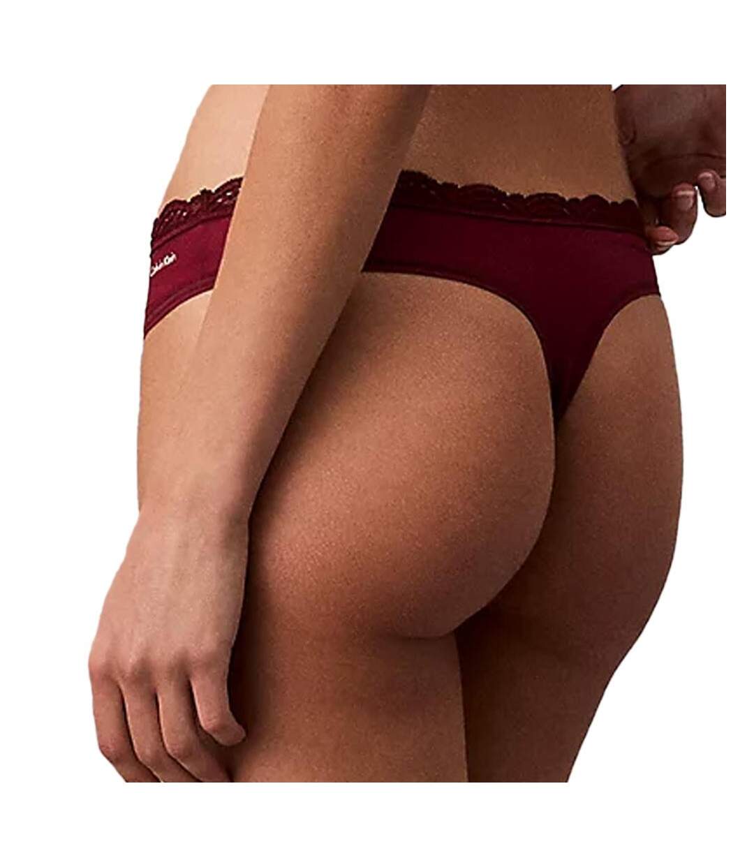 String bordeaux femme calvin klein jeans  thong-2