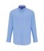 Premier Chemise à rayures en coton riche Oxford pour hommes (Bleu clair) - UTRW6594