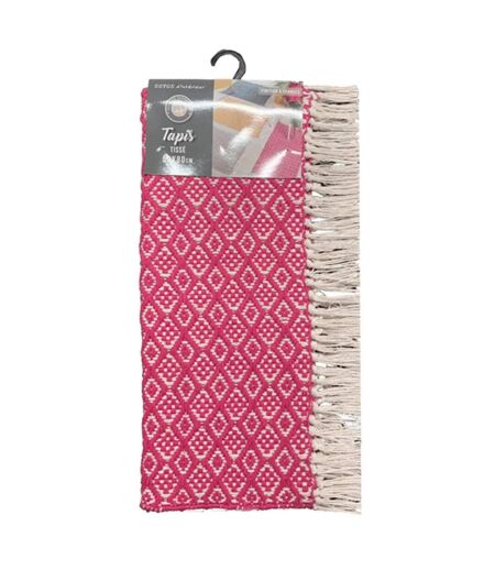 Tapis Tissé à Franges Pithaya 50x80cm Rose
