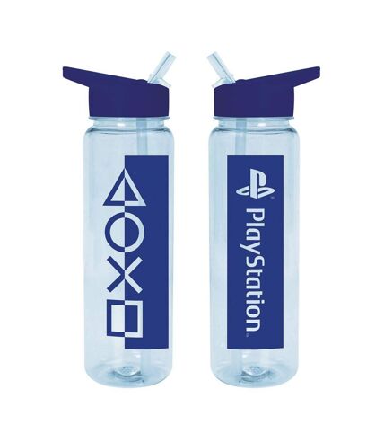 Playstation Logo Plastic Water Bottle (Blue) (One Size) - UTPM7471