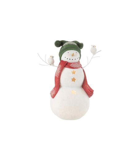Bonhomme de Neige Déco Oiseaux 50cm Multicolore