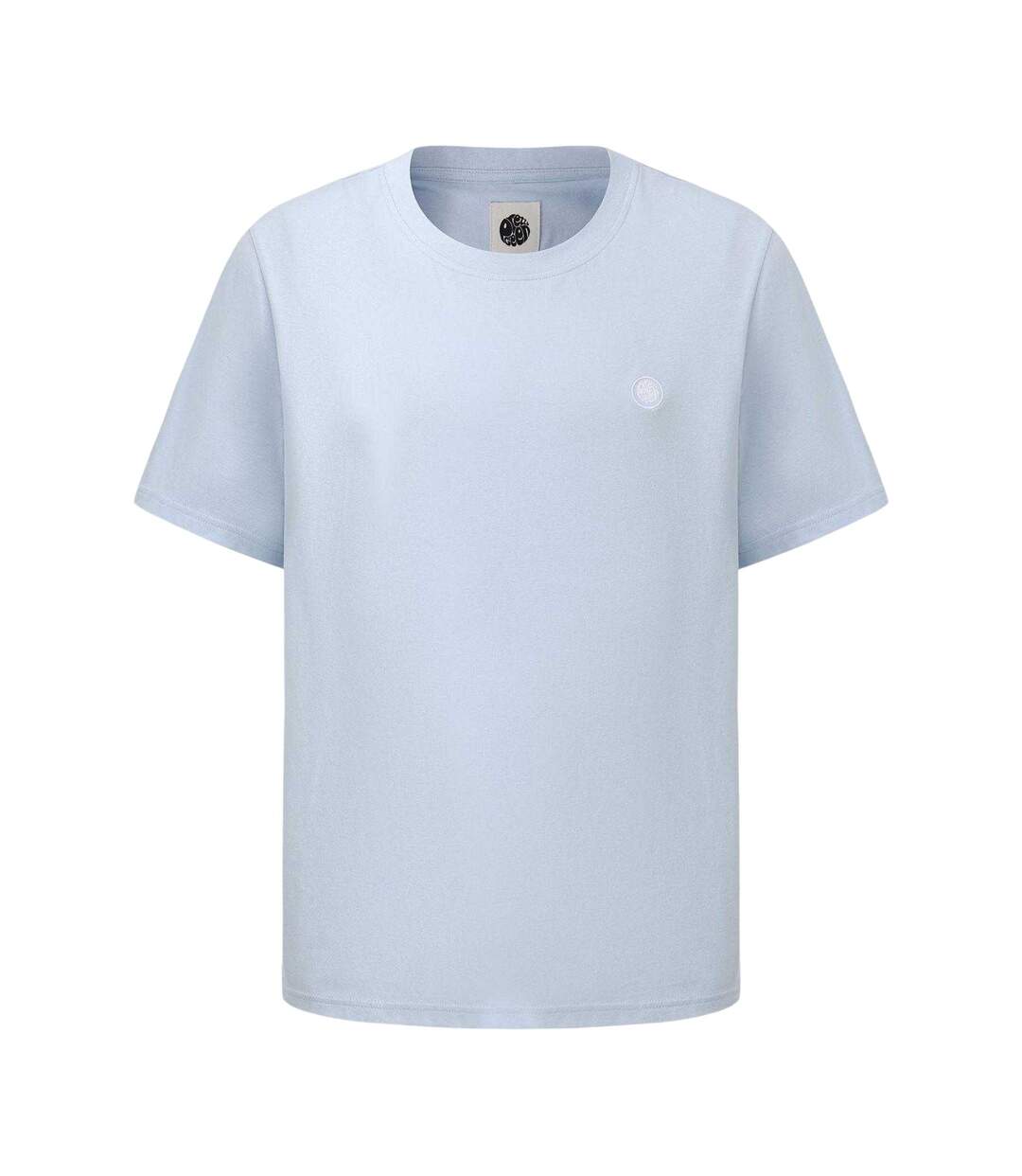 Mens Small Logo Cotton T-shirt Light Blue Pretty Green-1