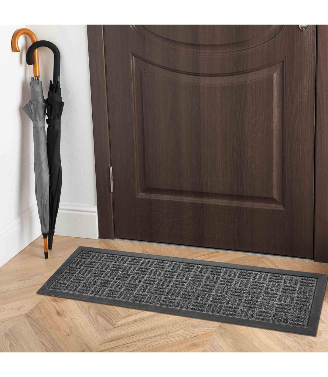 Tapis d'Entrée Grattoir Jason 25x75cm Noir-4