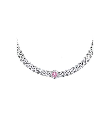 Bossy Necklace 38cm Silver Pink Chiara Ferragni