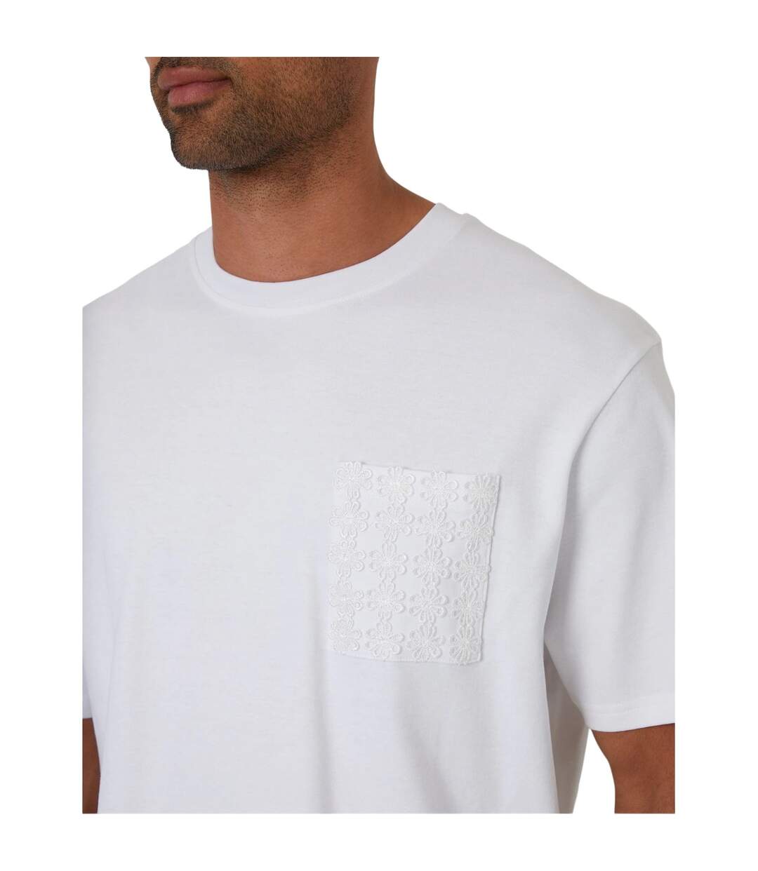 T-shirt Hyde Homme Blanc Threadbare-4