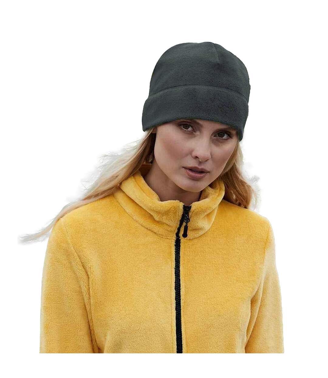 Recycled fleece beanie steel grey Beechfield-2