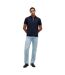 Mens Quarter Zip Regular Polo Shirt Desert Sky Tommy Hilfiger-1