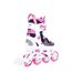 Patins À Roulettes Alignées Enfant 37-39 Fr Blanc Noir Rose Tempish-2