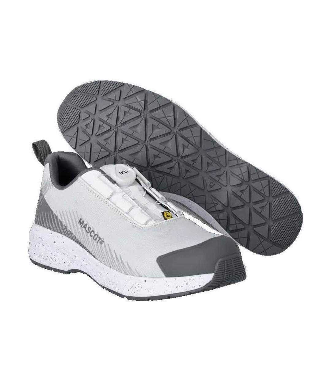 Womens/ladies Footwear Customised Safety Shoes White Stone Grey Mascot-4