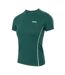 Womens/ladies Contrast Detail Tennis T-shirt Forest Green Slazenger-3