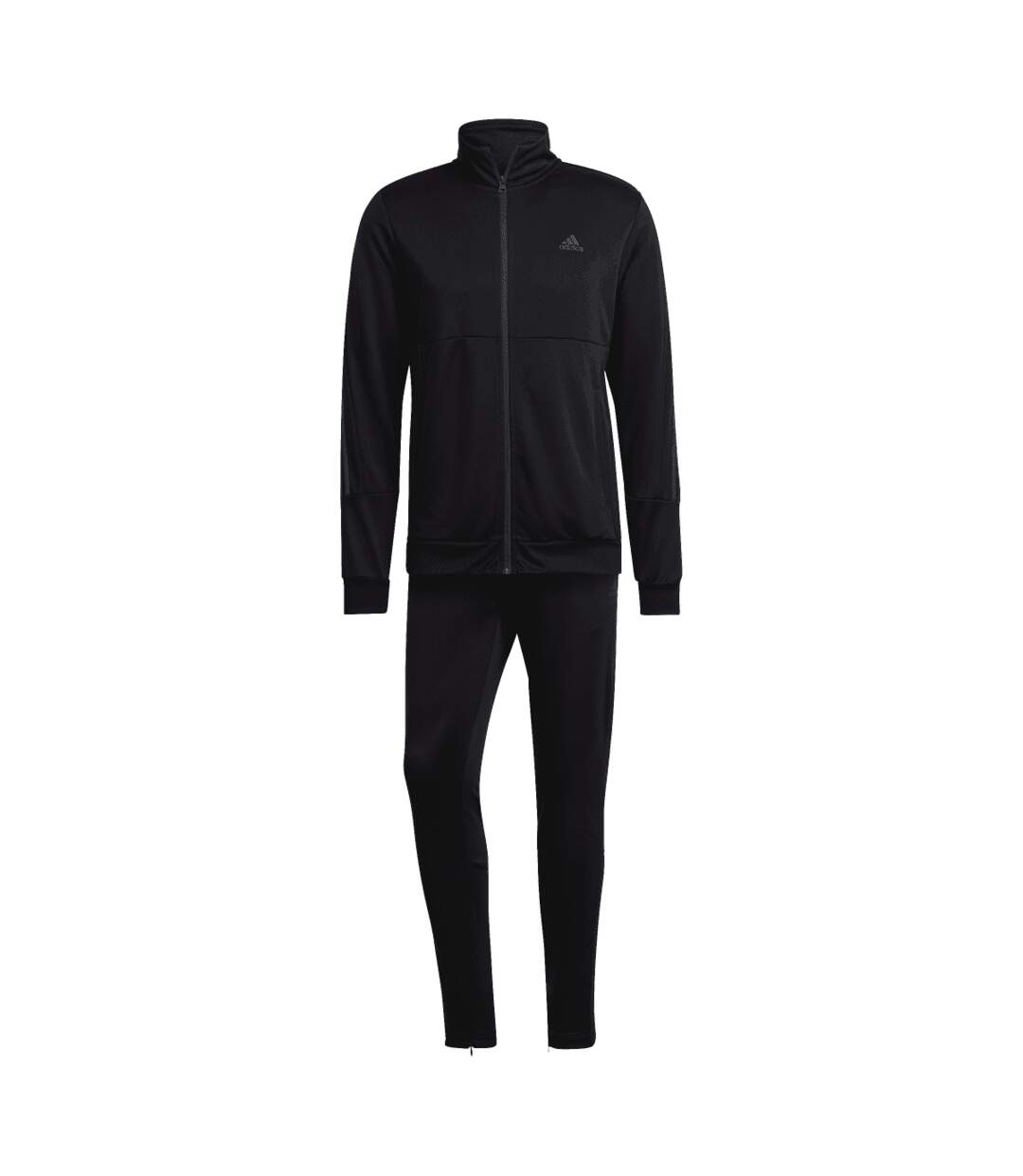 Mens Zipped Slim Tracksuit Black Adidas-1