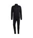 Mens Zipped Slim Tracksuit Black Adidas-1