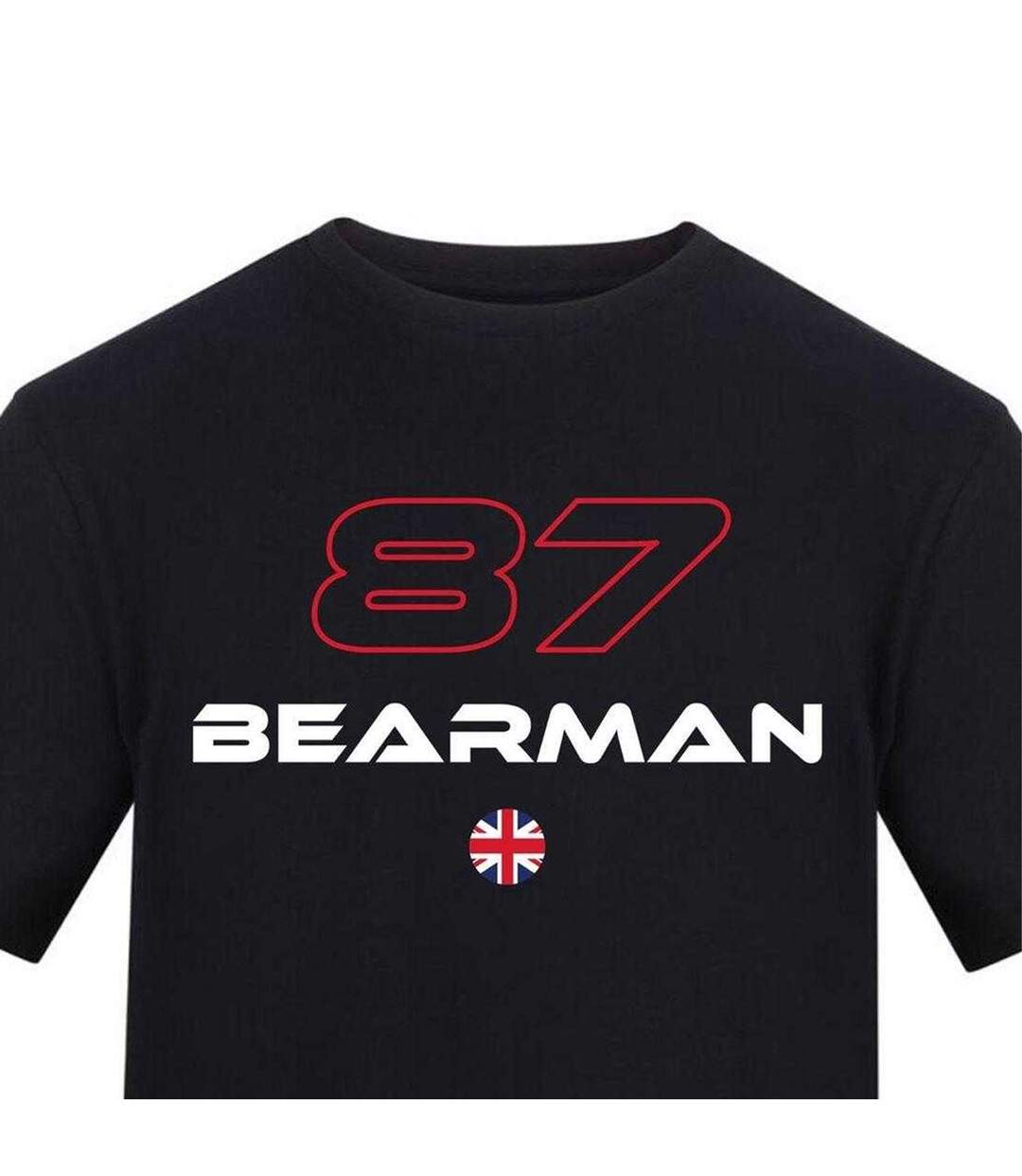 Mens Bearman Graphic Print Short-sleeved T-shirt Black AWD-3