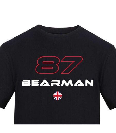 Mens Bearman Graphic Print Short-sleeved T-shirt Black AWD