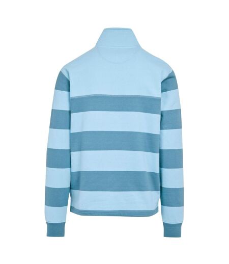 Mens agilno striped half zip fleece top powder blue/coronet blue Regatta