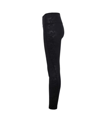TriDri Womens/Ladies Performance Camo Full-Length Leggings (Black Camo)