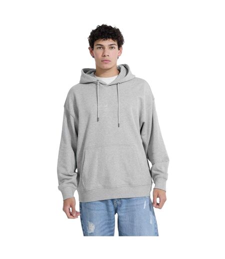 Sweat À Capuche Motif/style Texte Homme Gris Chiné Guess