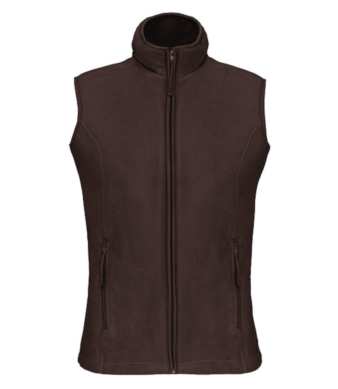 Gilet sans manches micro polaire femme - K906 - marron chocolat