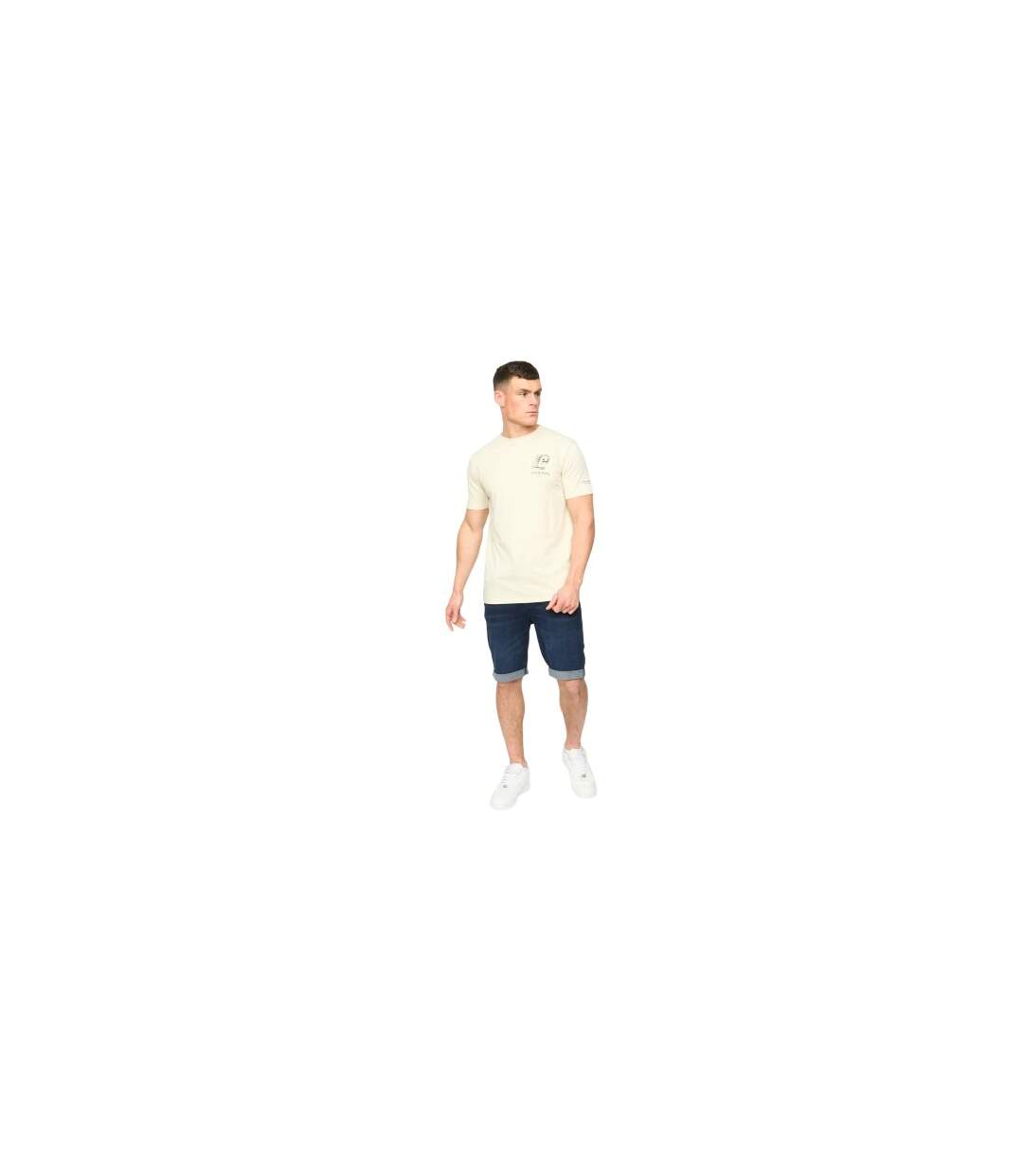 T-shirt Winchamp Homme Beige Crosshatch-1