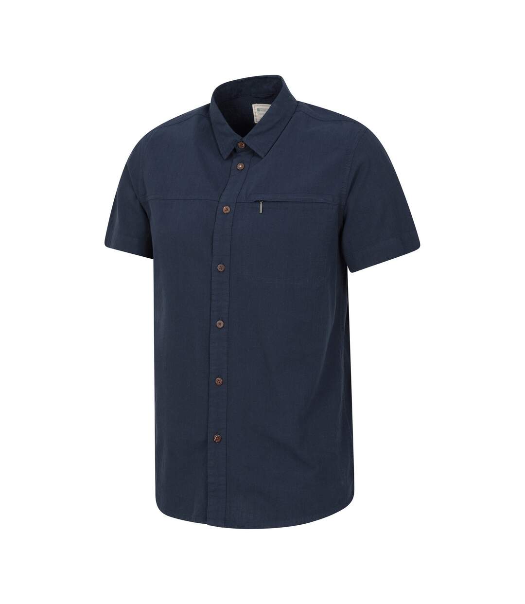 Mountain Warehouse Mens Coconut Slub Short-Sleeved Shirt (Navy)