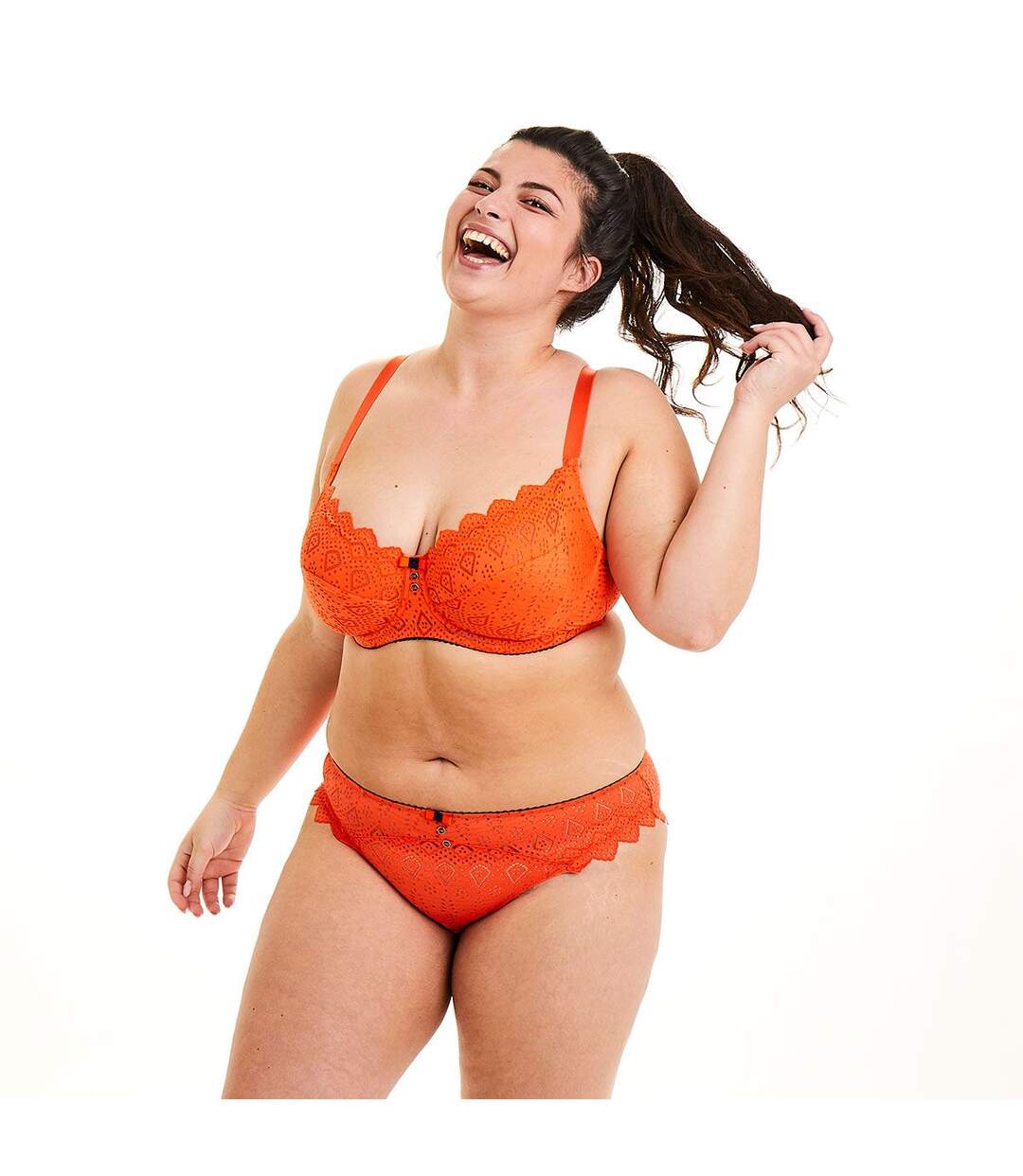 Soutien-gorge grand maintien orange Magma-3