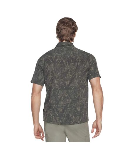 Mens Go Walk Air Printed Short-sleeved Shirt Grey Skechers