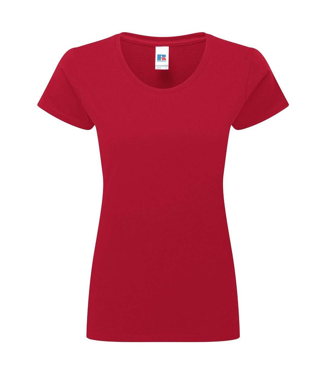 T-shirt femme authentic classic en coton ringspun rouge classique Russell-1