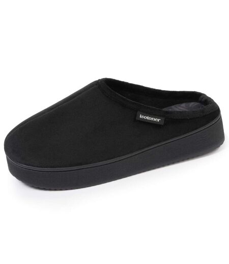 Isotoner Chaussons Mules femme à talon compensé de 3,5 cm, très confortables