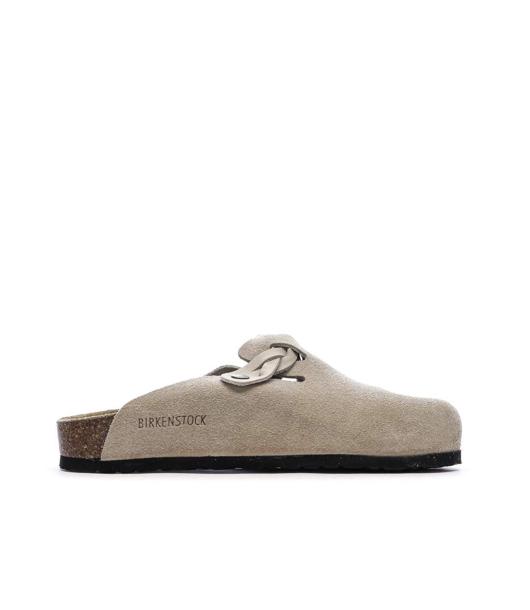 Sabot taupe femme birkenstock boston-2
