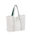 Tote Bag Motif/style Grand Courtside Taille Unique Blanc Doux Vert Bouteille Westford Mill-1