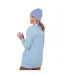 Womens/ladies Whistler Fair Isle Yoke Detail Cardigan Blue Cream WoolOvers-2