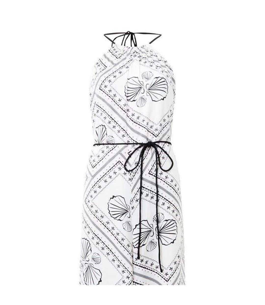 Combinaison Motif/style Géométrique Femme Blanc Noir French Connection-2