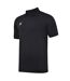 Mens Essential Polo Shirt Black White Umbro-3