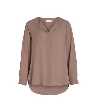 Blouse marron femme vila lucy - m