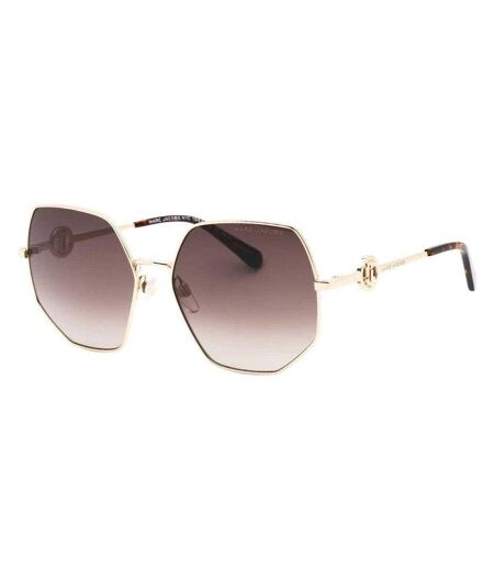 Lunettes De Soleil Femme Taille Unique Marron Sombre Jaune Or Marc Jacob