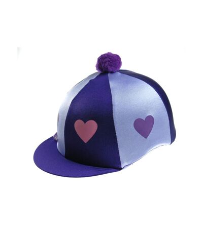 Capz Heartz & Pom Pom Motif Cap Cover (Purple/Lilac)