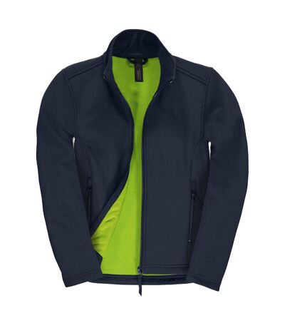 Veste Softshell Id.701 Femme Bleu Marine Vert Néon B&C