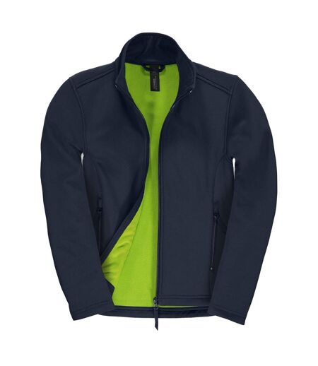Veste Softshell Id.701 Femme Bleu Marine Vert Néon B&C
