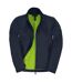 Veste Softshell Id.701 Femme Bleu Marine Vert Néon B&C-1