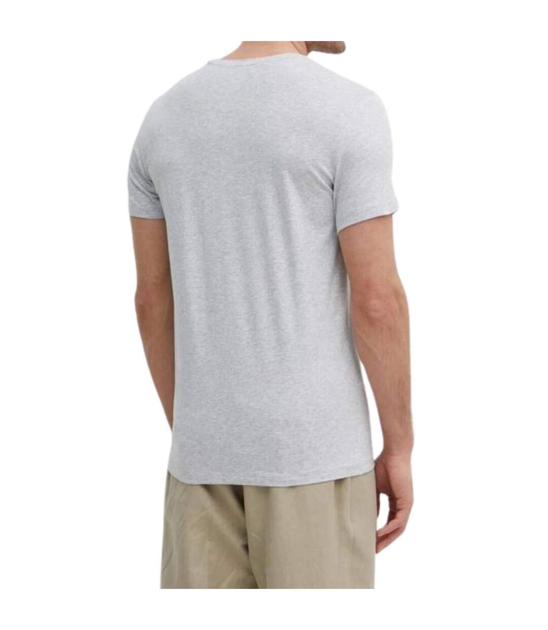 Mens Chest Logo T-shirt Grey Guess-2