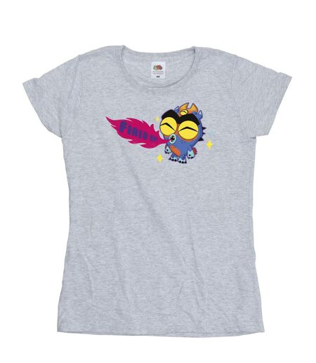 Disney - T-shirt BIG HERO BAYMAX FRED FIRED UP - Femme (Gris chiné) - UTBI13406