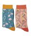 2 Pack Ladies Bamboo Socks for Mum in Gift Box-5