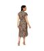Robe Chemise Motif/style Imprimé Léopard Femme Marron Noir Biba-3