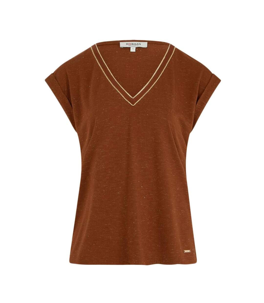 T-Shirt marron femme morgan daya-2