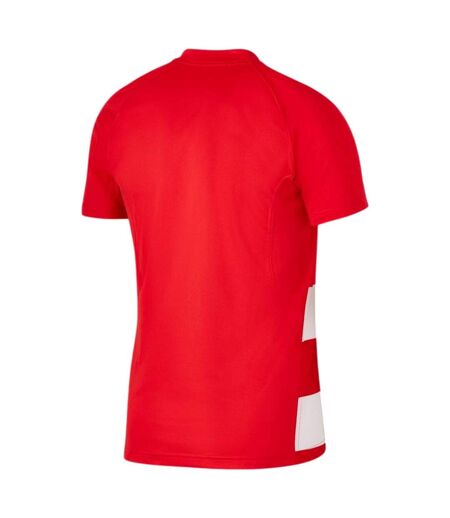 T-shirt Manches Raglan Rugby Motif/style Rayures Contrastées Homme Rouge Blanc Nike