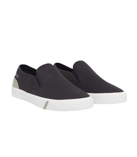 Mens Plain Slip-on Flat Trainers Navy Bench