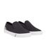 Mens Plain Slip-on Flat Trainers Navy Bench-1