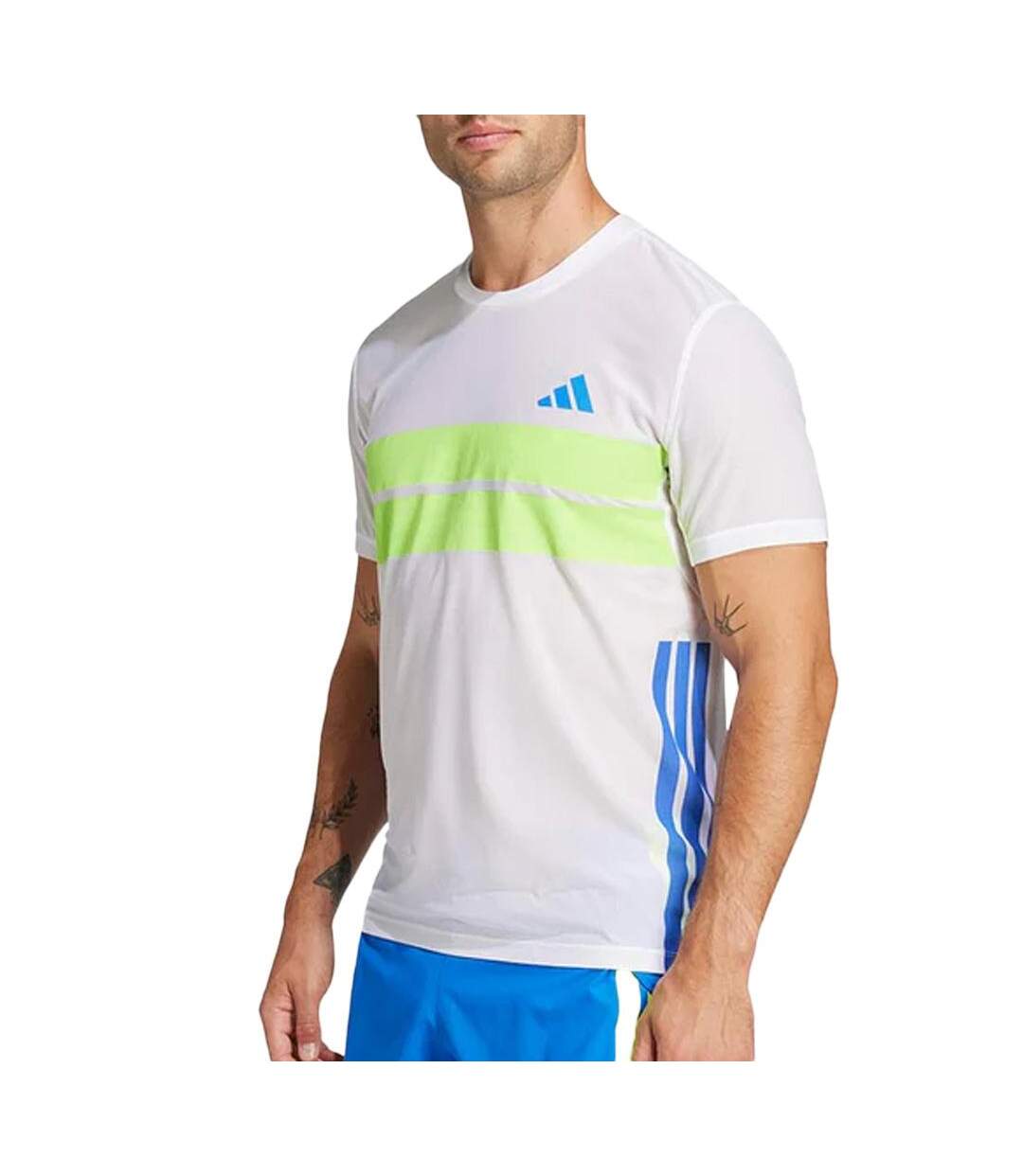 T-shirt de course blanc homme rétro adizero-1