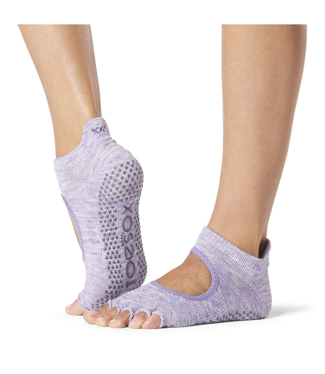 Chaussettes à demi-orteils antidérapantes bellarina femme violet Toesox-4