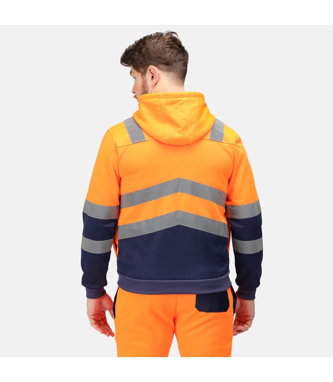 Mens pro hi-vis full zip jacket orange/navy Regatta-4